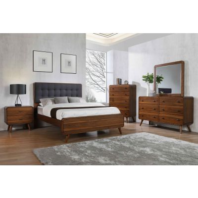 Robyn 5-piece Queen Bedroom Set Dark Walnut