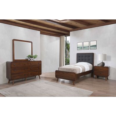 Robyn 4-piece Twin Bedroom Set Dark Walnut