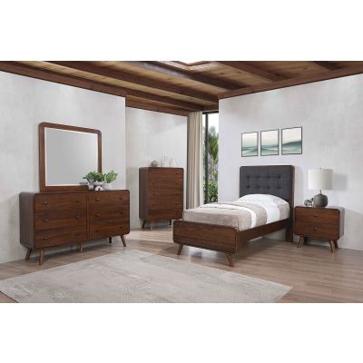 Robyn 5-piece Twin Bedroom Set Dark Walnut