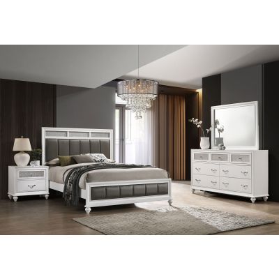 Barzini 4-piece Eastern King Bedroom Set White