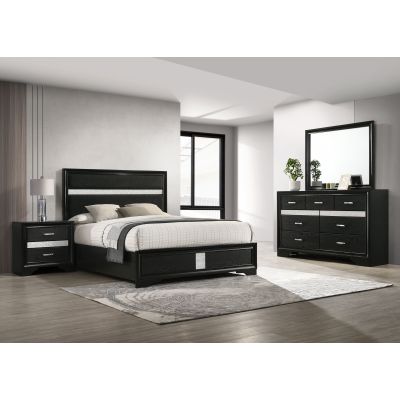 Miranda 4-piece Full Bedroom Set Black
