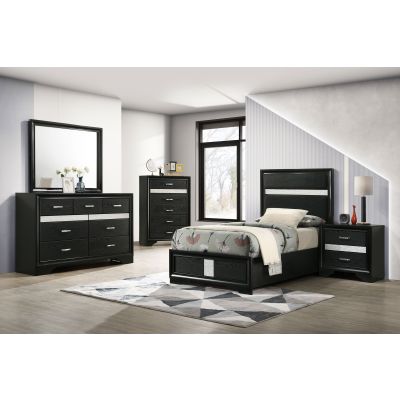 Miranda 5-piece Twin Bedroom Set Black