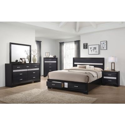 Miranda 5-piece Eastern King Bedroom Set Black