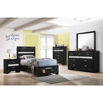 Miranda 5-piece Twin Bedroom Set Black