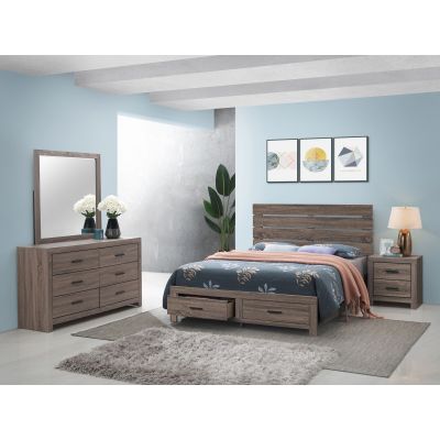 Brantford 4-piece Eastern King Bedroom Set Barrel Oak