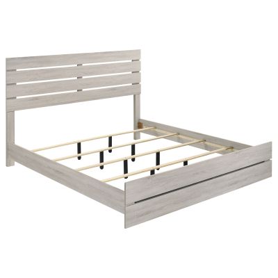 Brantford Wood Eastern King Panel Bed Coastal White
