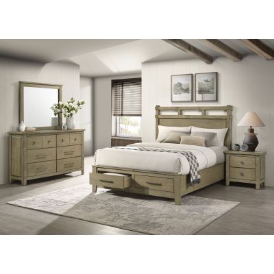 Hazlewood 4-piece Queen Bedroom Set Vineyard Oak