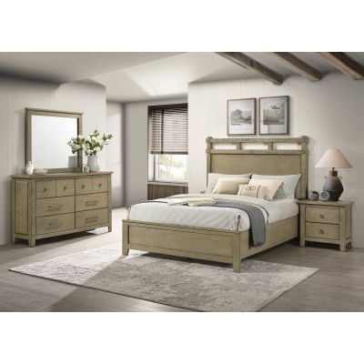 Hazlewood 4-piece Eastern King Bedroom Set Vineyard Oak