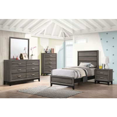 Watson 5-piece Twin Bedroom Set Grey Oak