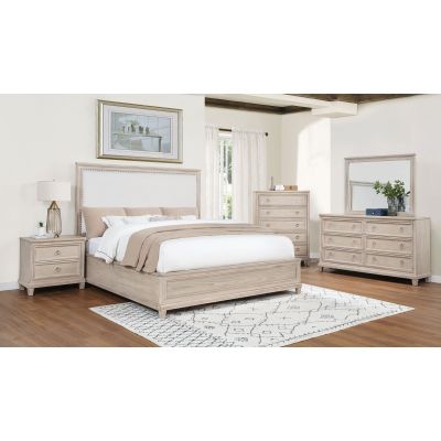 Pembroke 5-piece Eastern King Bedroom Set Washed Oak