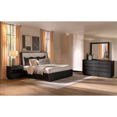 Leandro 4-piece Eastern King Bedroom Set Burnished Black