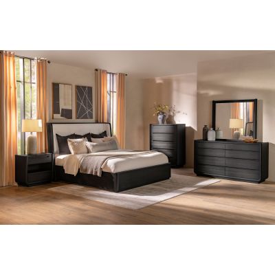 Leandro 5-piece Queen Bedroom Set Burnished Black