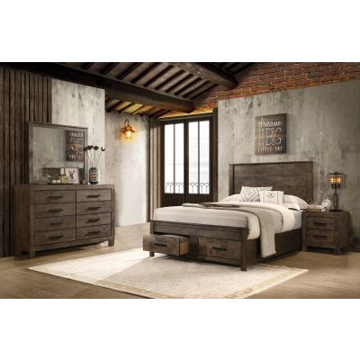 Woodmont 4-piece California King Bedroom Set Golden Brown