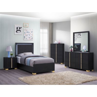 Marceline 5-piece Twin Bedroom Set Black