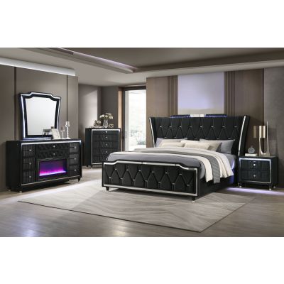 Lorient 5-piece Queen Bedroom Set Black