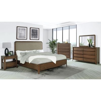 Maderia 5-piece Eastern King Bedroom Set Walnut