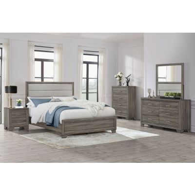 Wright 5-piece Eastern King Bedroom Set Brown Oak