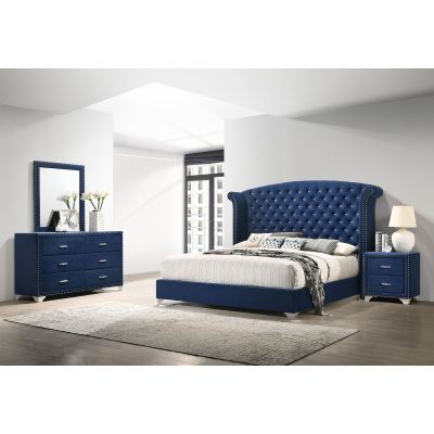 Melody 4-piece Queen Bedroom Set Pacific Blue