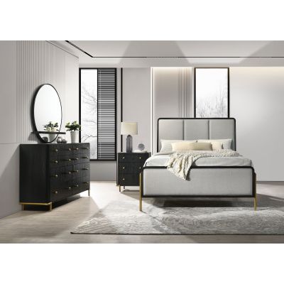 Arini 4-piece Eastern King Bedroom Set Black and Grey