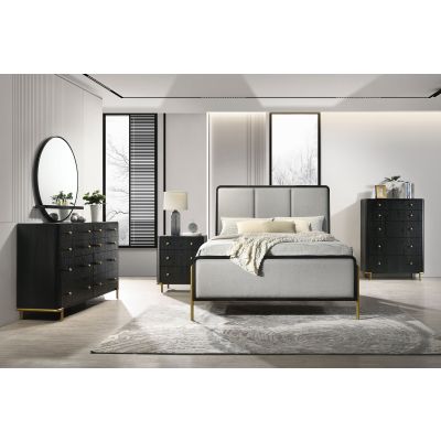 Arini 5-piece Eastern King Bedroom Set Black and Grey