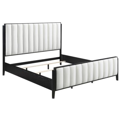 Brookmead 60-inch Upholstered Eastern King Bed Black