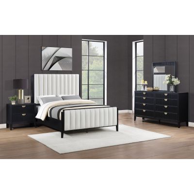Brookmead 4-piece Upholstered Queen Bedroom Set Black