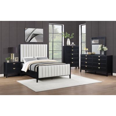 Brookmead 5-piece Upholstered Queen Bedroom Set Black