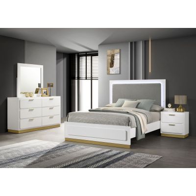 Caraway 4-piece Eastern King Bedroom Set White