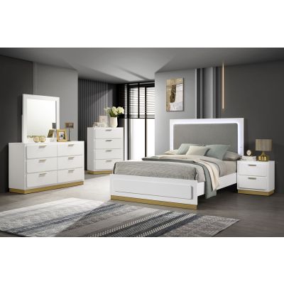 Caraway 5-piece Eastern King Bedroom Set White