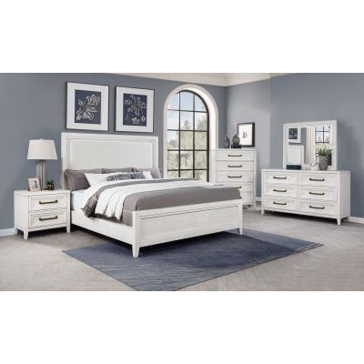 Marielle 5-piece Queen Bedroom Set Distressed White 