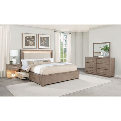 Kenora 4-piece Eastern King Bedroom Set Barley Brown
