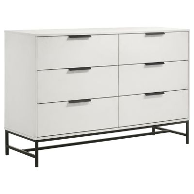 Sonora 6-drawer Bedroom Dresser White 