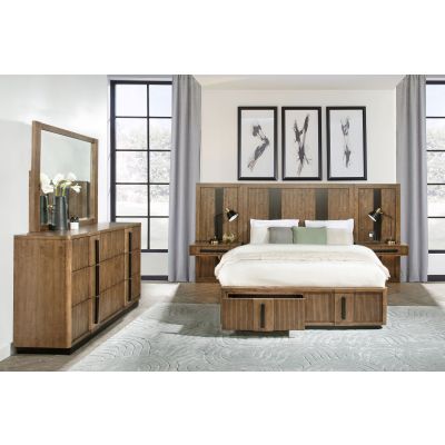 Terrace 5-piece Queen Panel Bedroom Set Ash Brown