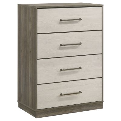 Fenwick 4-drawer Chest of Drawers Grey Oak