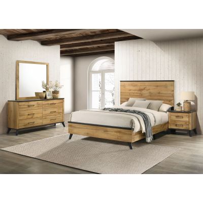 Kaywood 4-piece Eastern King Bedroom Set Natural Pine