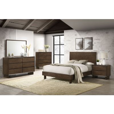 Glenwood 5-piece Queen Bedroom Set Warm Brown