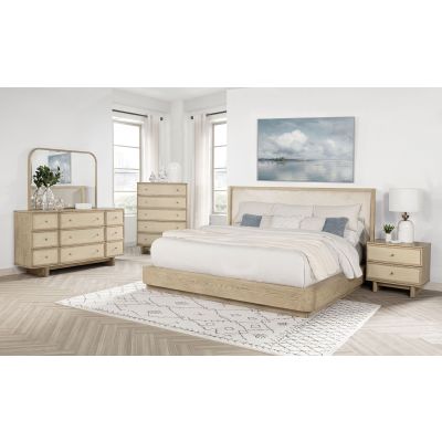 Kailani 5-piece Eastern King Bedroom Set Beige Oak