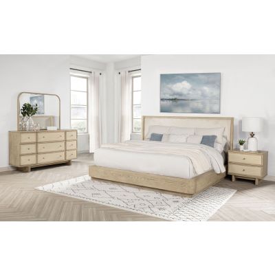 Kailani 4-piece Queen Bedroom Set Beige Oak