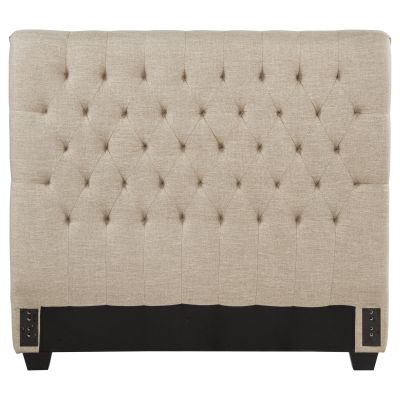 Chloe Upholstered Full Panel Headboard Oatmeal