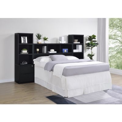 Westpark 3-piece Queen Bedroom Set Bookcase Headboard Black