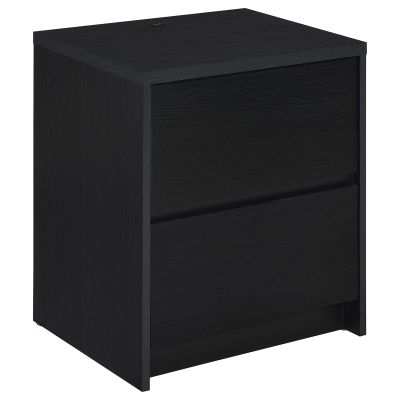 Westpark 2-drawer Nightstand LED Lights and USB Black