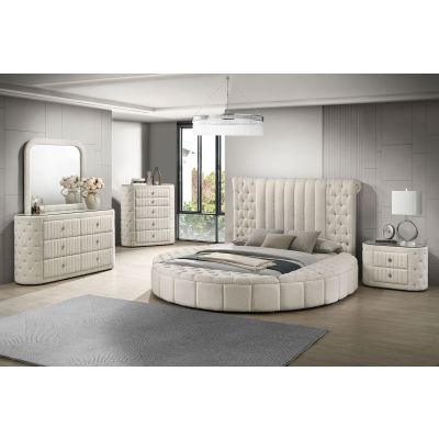 Sonya 5-piece Upholstered Queen Bedroom Set Ivory