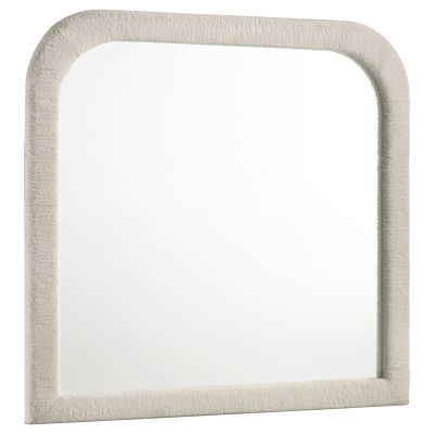 Sonya Upholstered Bedroom Dresser Mirror Ivory