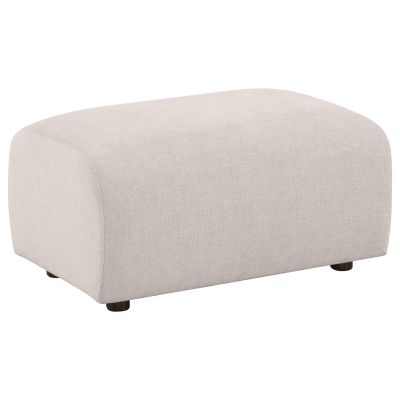 Burnett Chenille Upholstered Ottoman Ivory