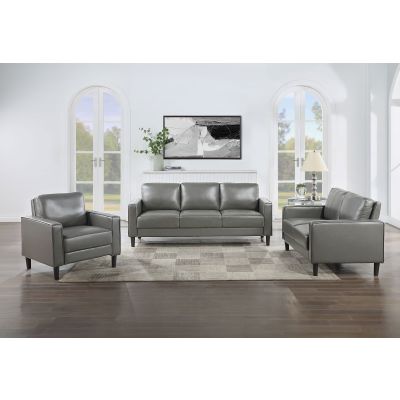 Ruth 3-piece Upholstered Track Arm Sofa Set Grey