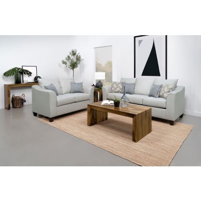 Salizar 2-piece Upholstered Flared Arm Sofa Set Sand