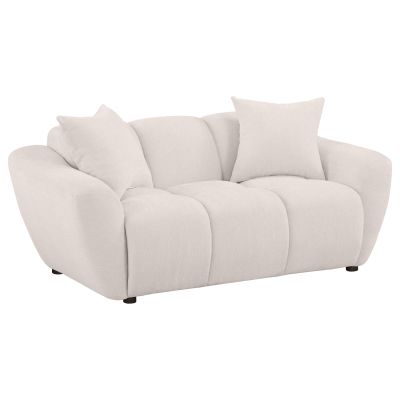 Destino Chenille Upholstered Splayed Arm Loveseat Greige