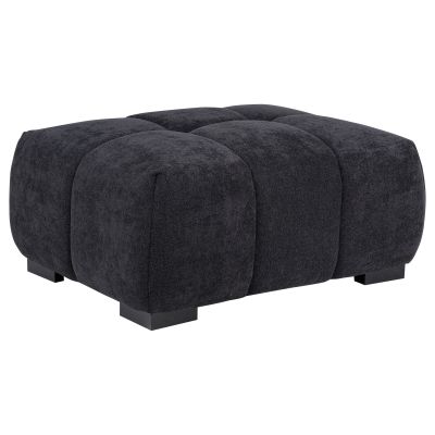 Octavia Upholstered Rectangular Ottoman Black