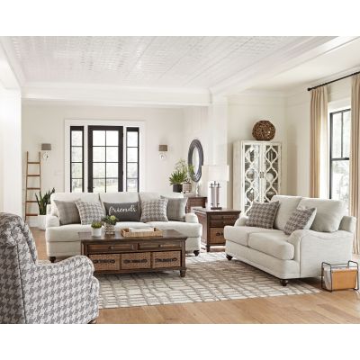 Glenn 3-piece Upholstered Sofa Set Light Grey and Grey
