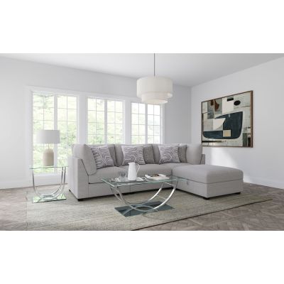 Cambria 4-piece Upholstered Modular Sectional Sofa Grey